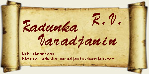 Radunka Varađanin vizit kartica